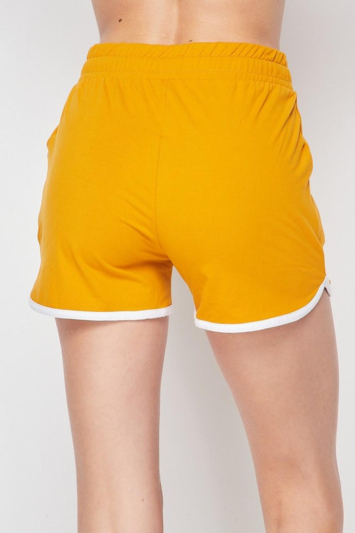 Buttery Soft Drawstring Waist Plus Size Dolphin Shorts with Pockets