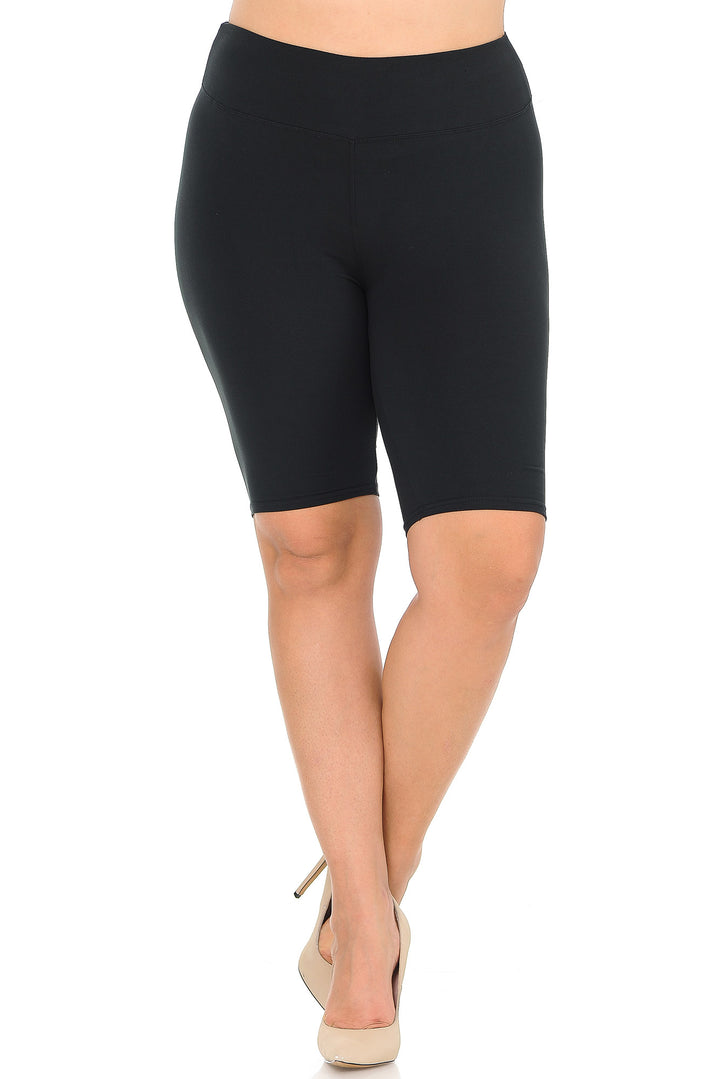 Buttery Soft Basic Solid Plus Size Shorts - 3 Inch