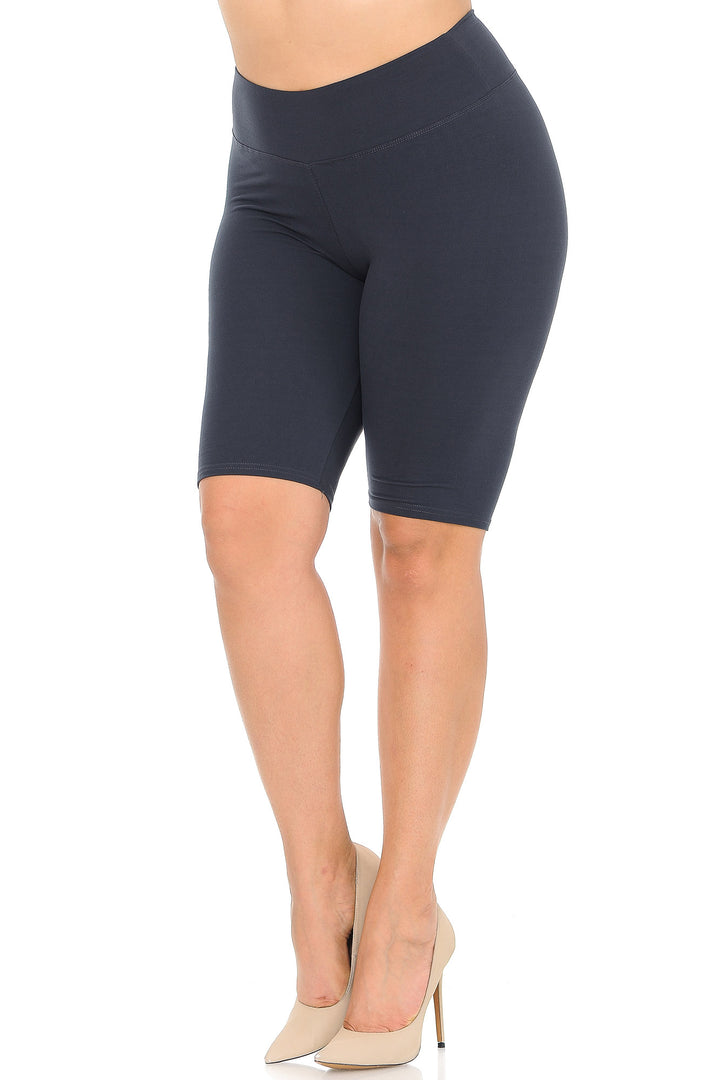 Buttery Soft Basic Solid Plus Size Shorts - 3 Inch