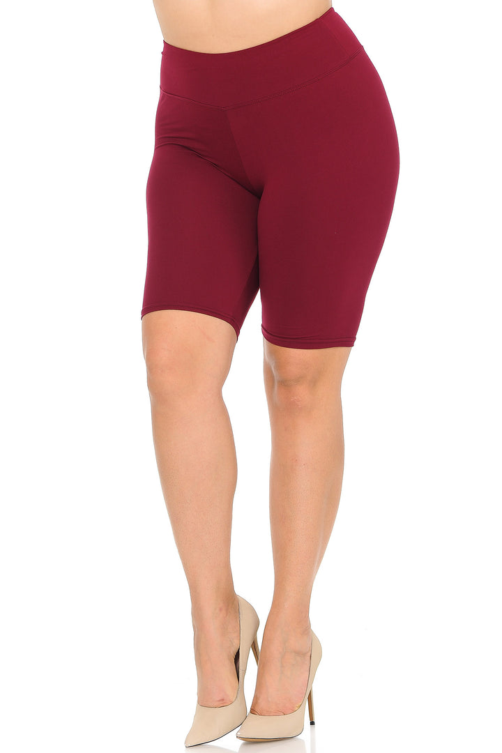 Buttery Soft Basic Solid Plus Size Shorts - 3 Inch