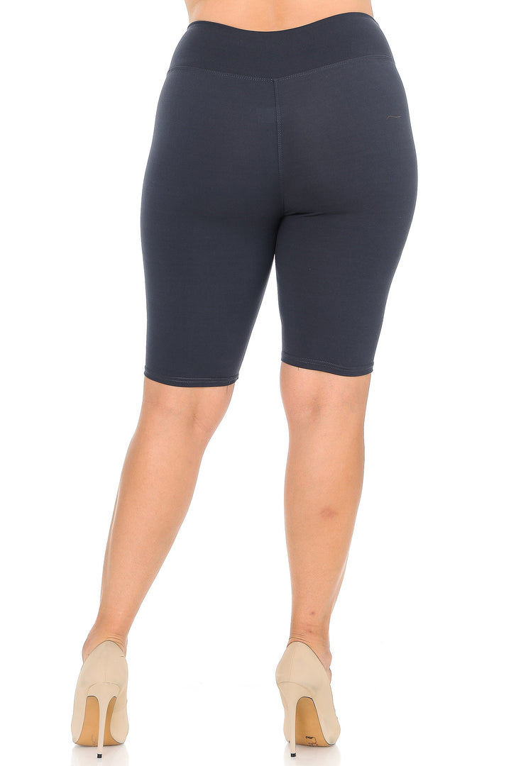 Buttery Soft Basic Solid Plus Size Shorts - 3 Inch