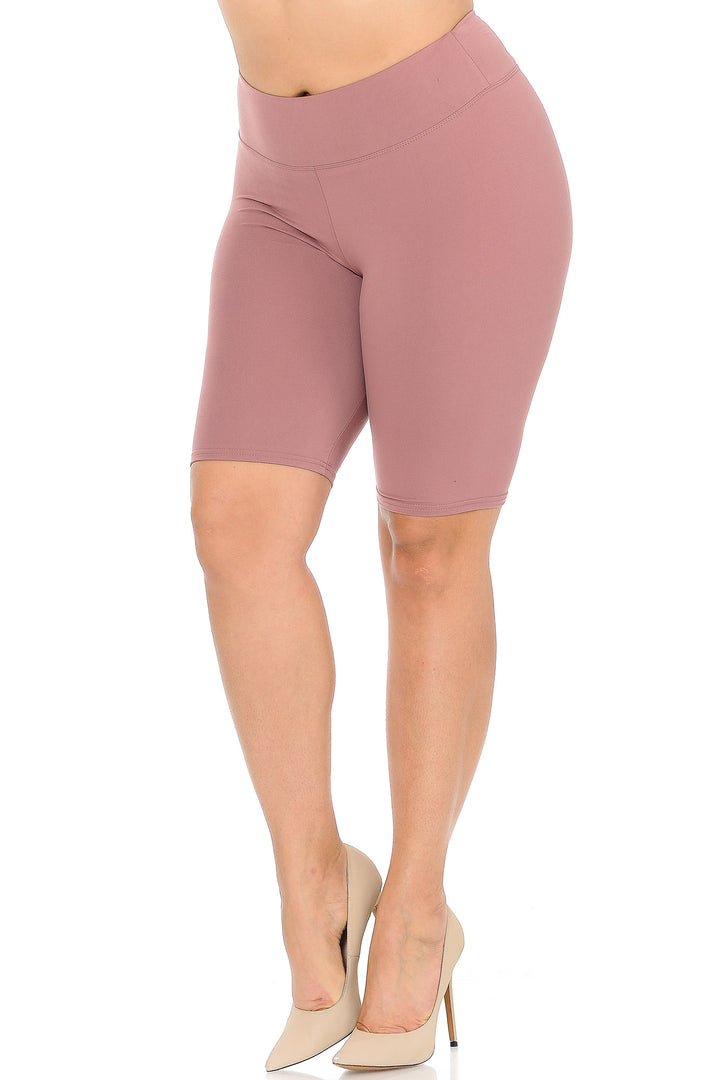 Buttery Soft Basic Solid Plus Size Shorts - 3 Inch