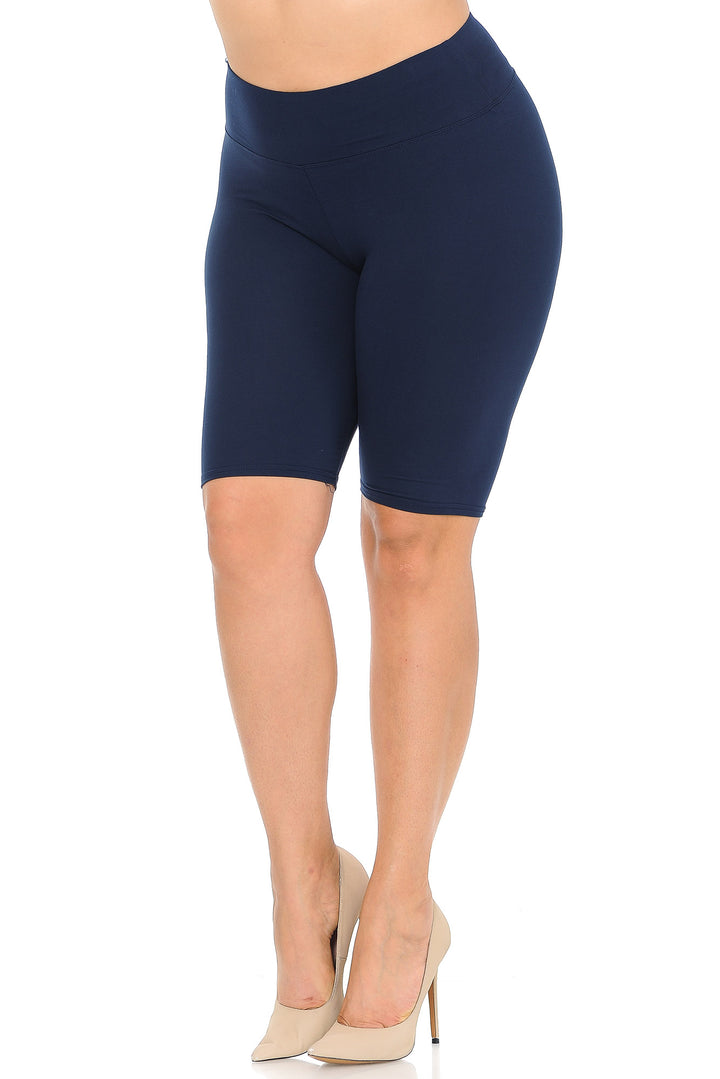 Buttery Soft Basic Solid Plus Size Shorts - 3 Inch