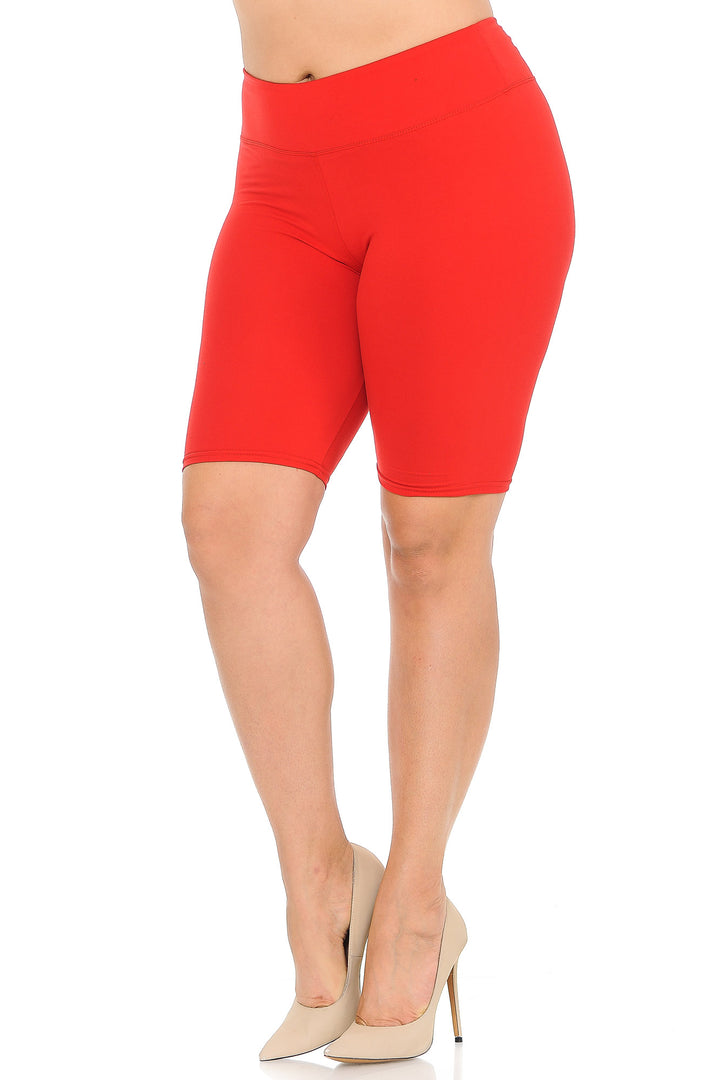 Buttery Soft Basic Solid Plus Size Shorts - 3 Inch