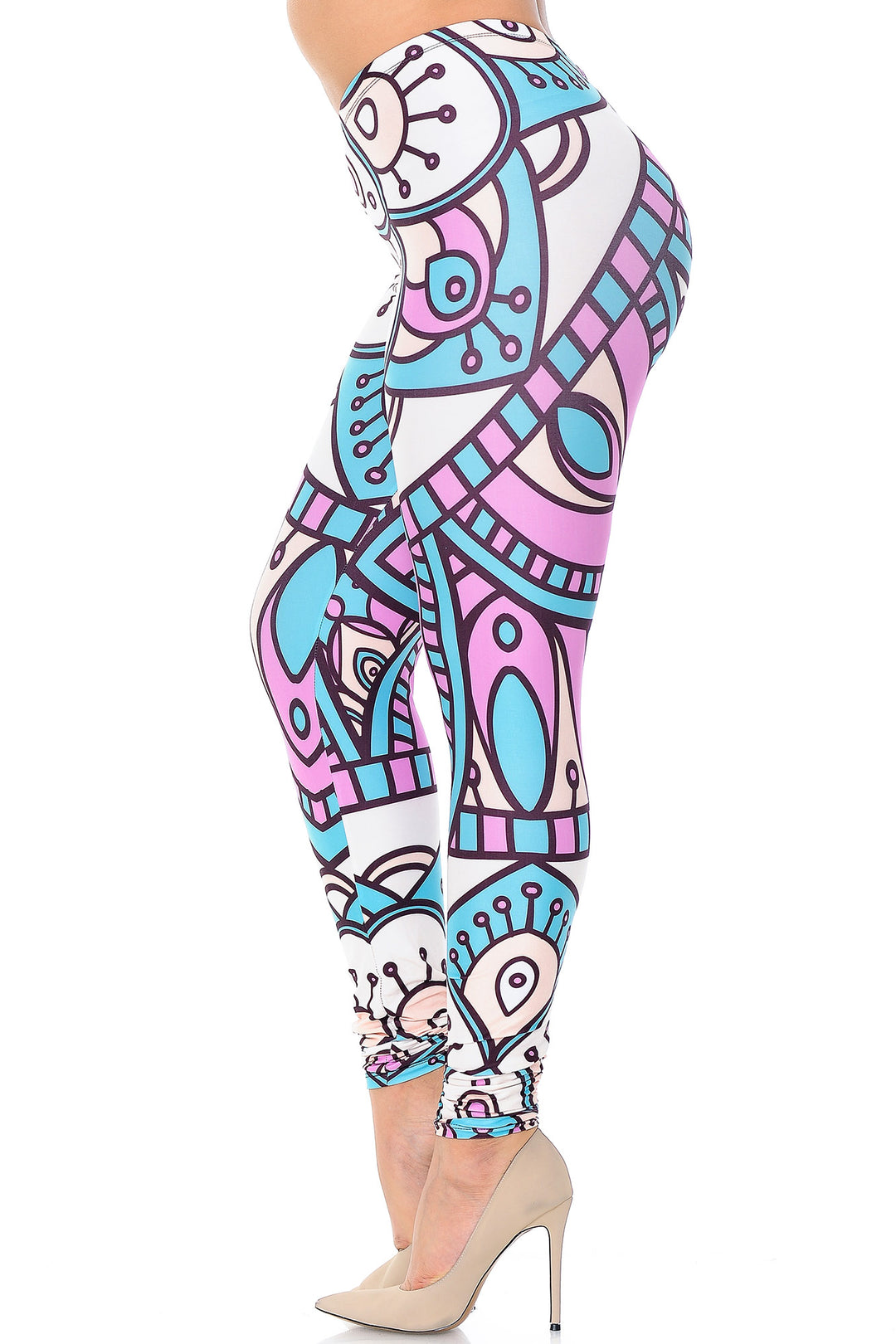 Creamy Soft Cute Mandala Plus Size Leggings - USA Fashion