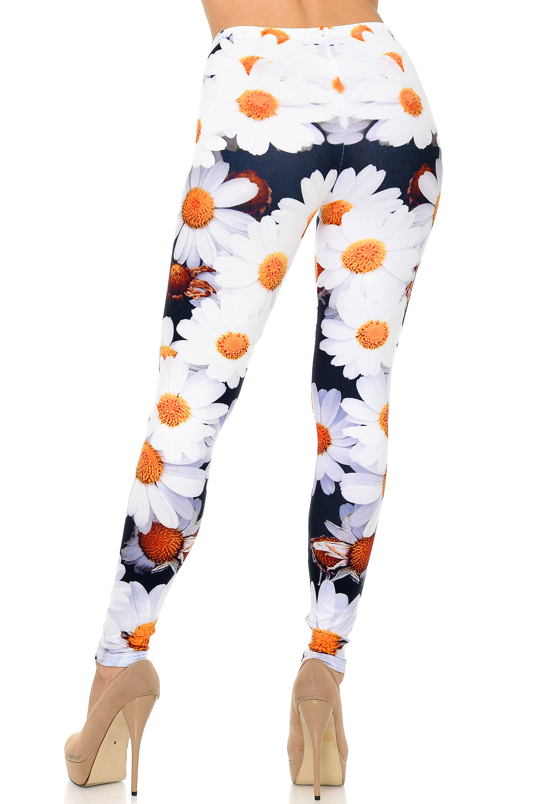 Creamy Soft Daisy Bunch Plus Size Leggings - USA Fashion