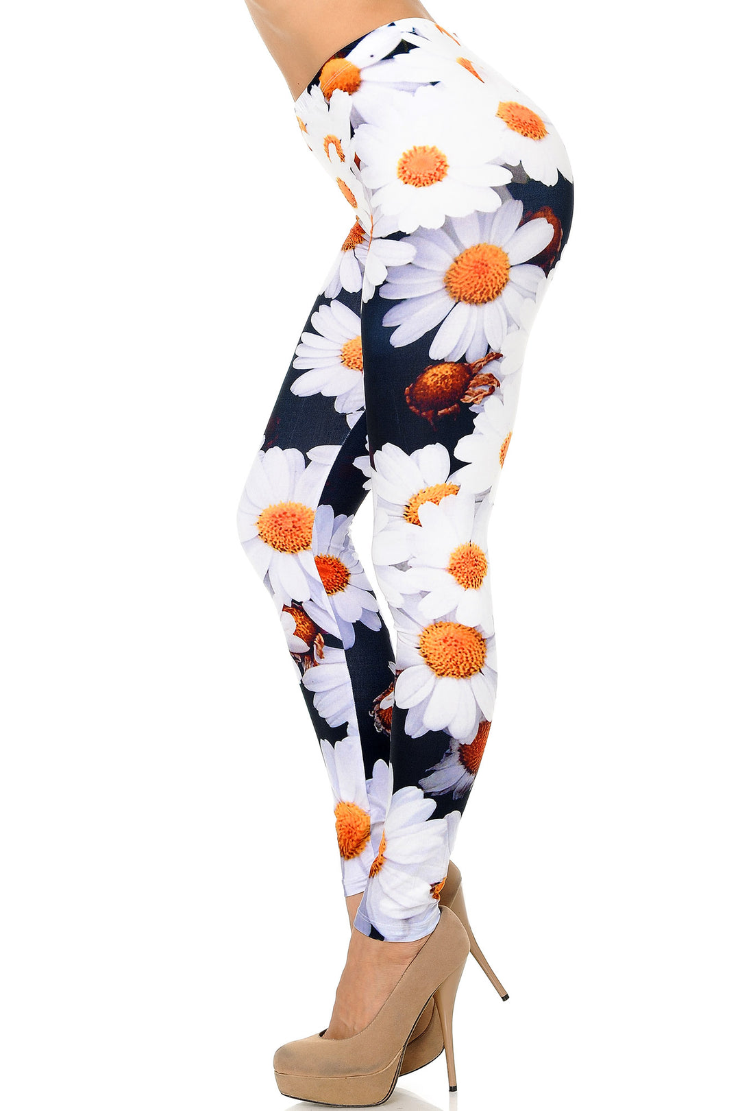 Creamy Soft Daisy Bunch Plus Size Leggings - USA Fashion