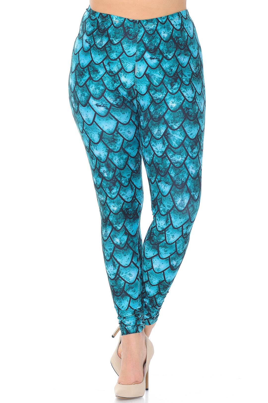 Creamy Soft Green Dragon Plus Size Leggings - USA Fashion