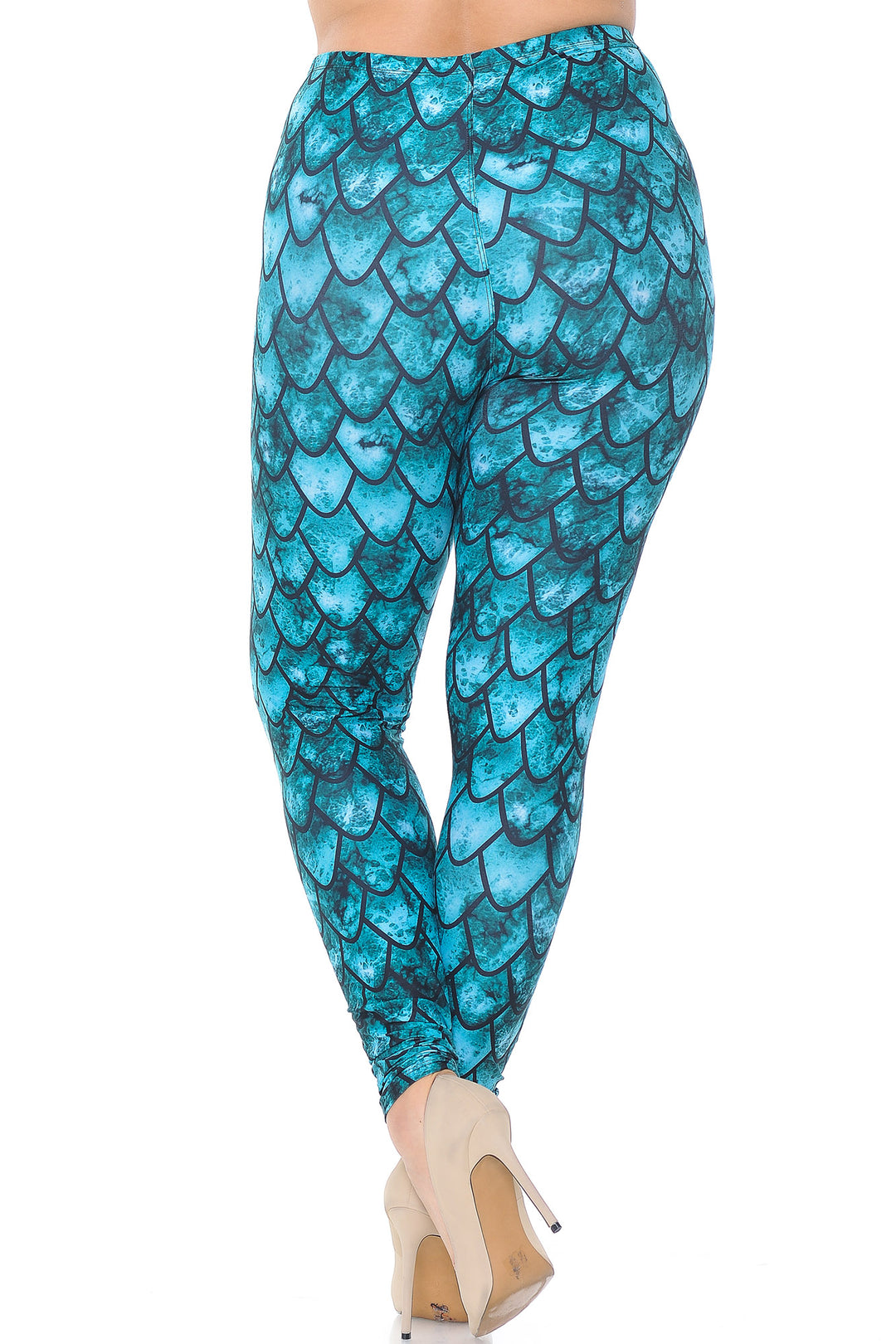 Creamy Soft Green Dragon Plus Size Leggings - USA Fashion