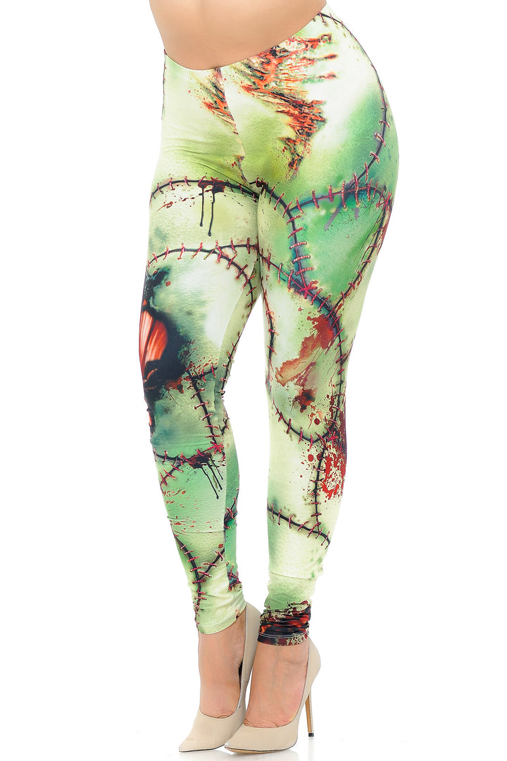 Creamy Soft Zombie Plus Size Leggings - USA Fashion