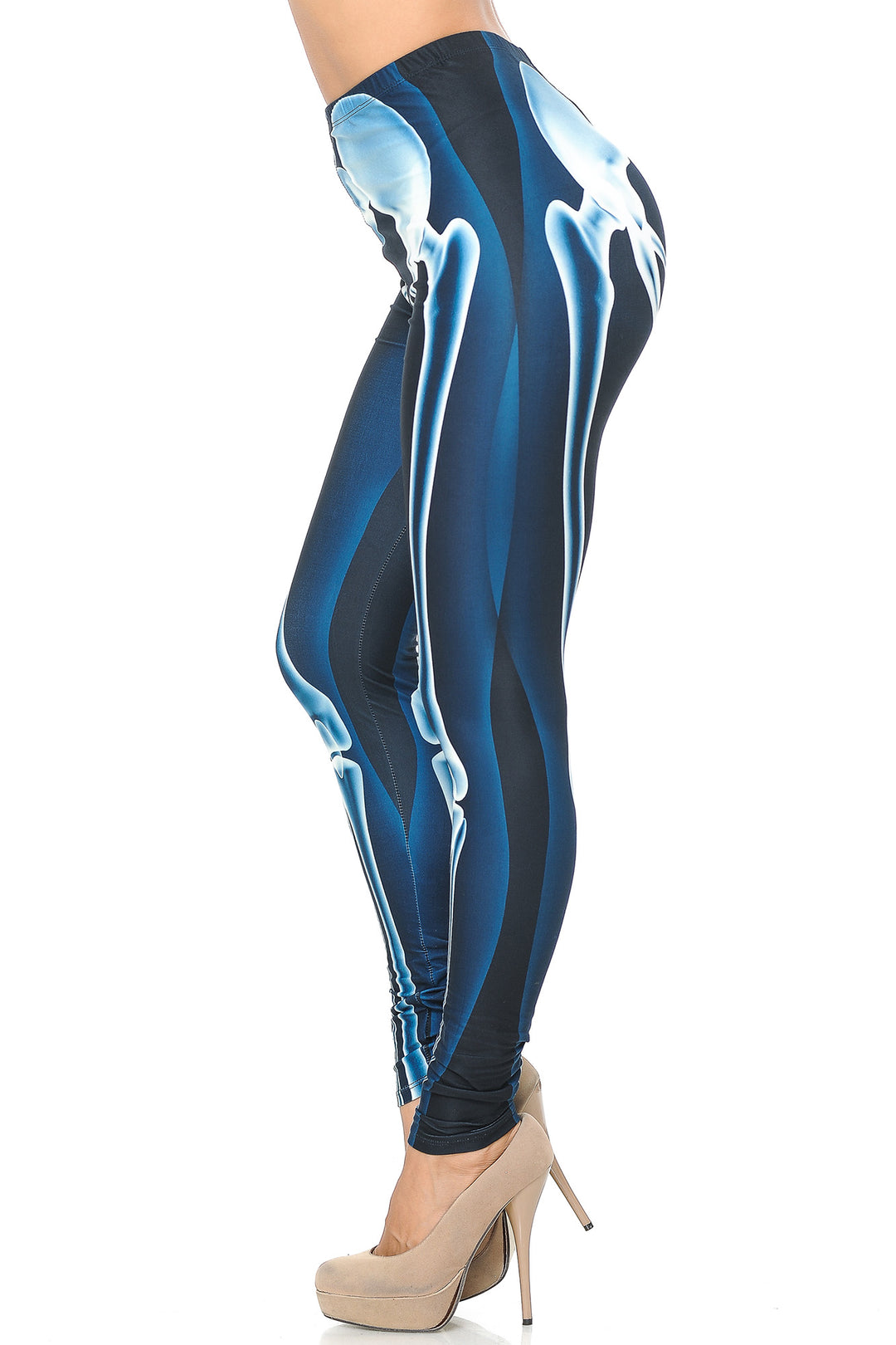 Creamy Soft Radioactive Skeleton Bones Plus Size Leggings - USA Fashion