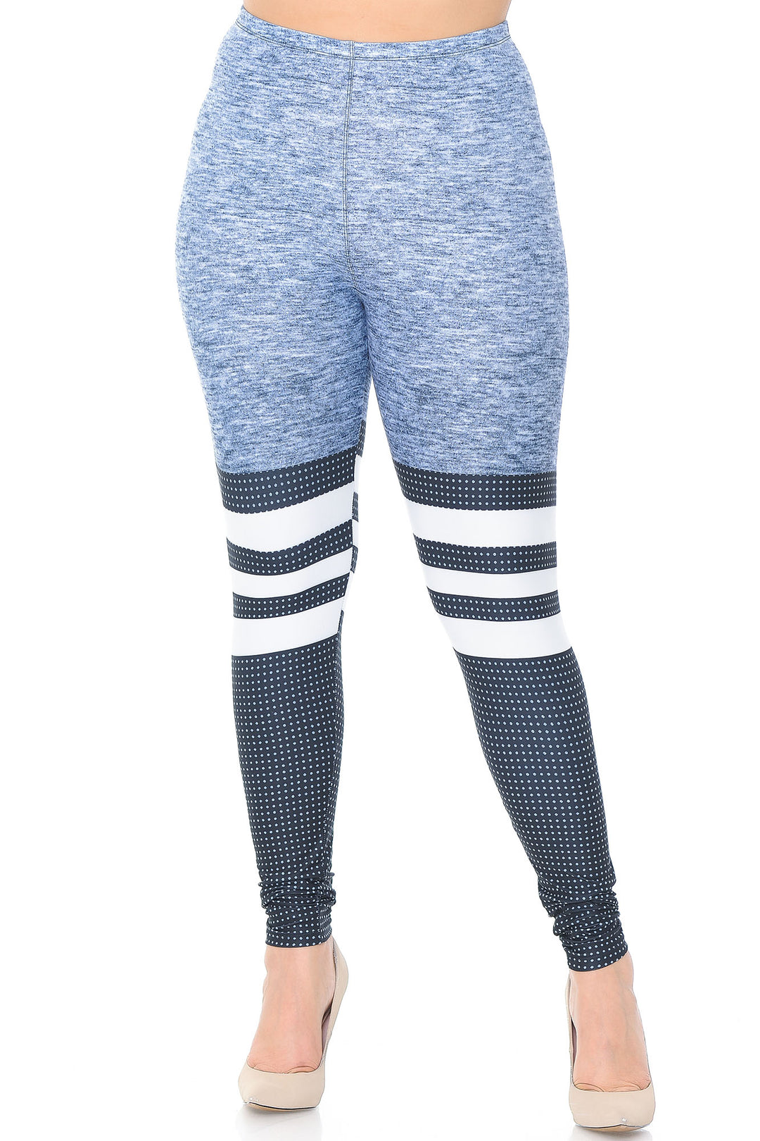 Creamy Soft Split Sport Plus Size Leggings - USA Fashion