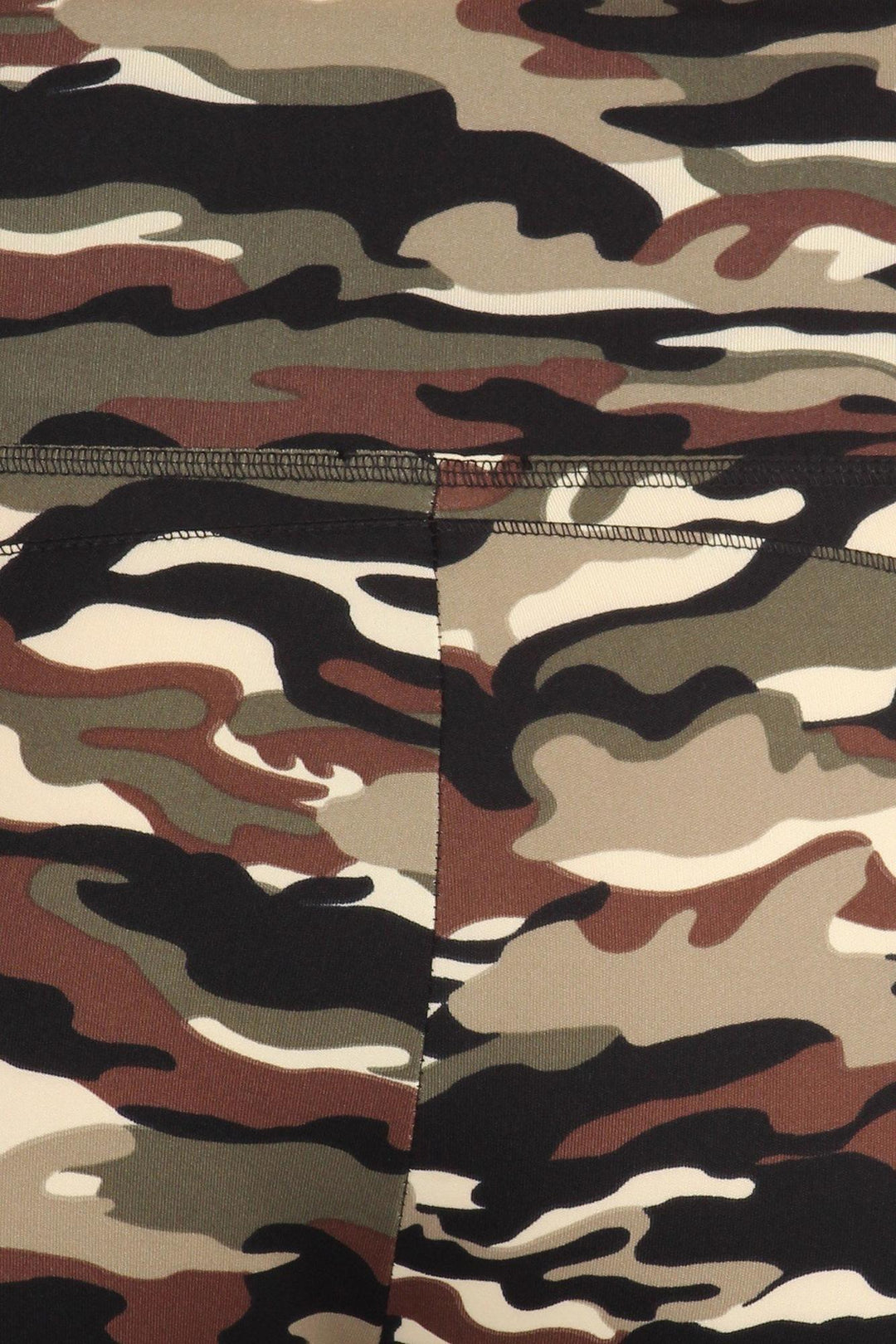 Camouflage Sport Plus Size Leggings with Side Pocket