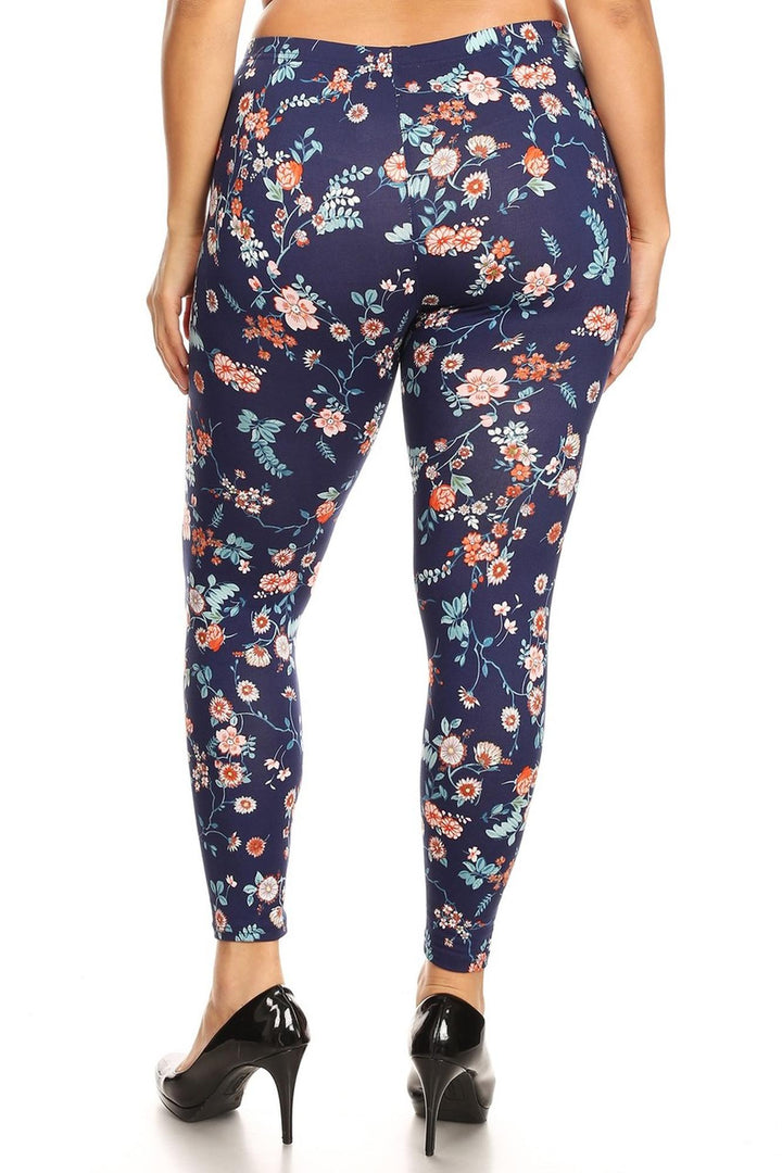 Buttery Smooth Spring Asian Floral Plus Size Leggings