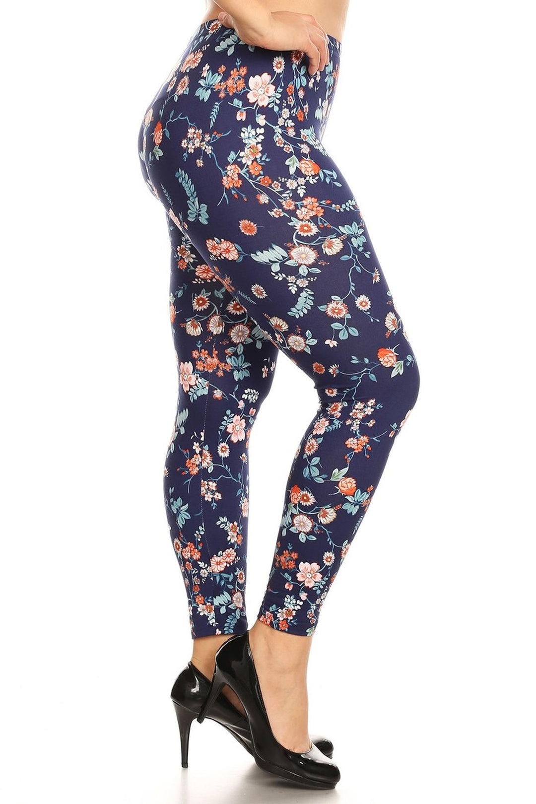 Buttery Smooth Spring Asian Floral Plus Size Leggings