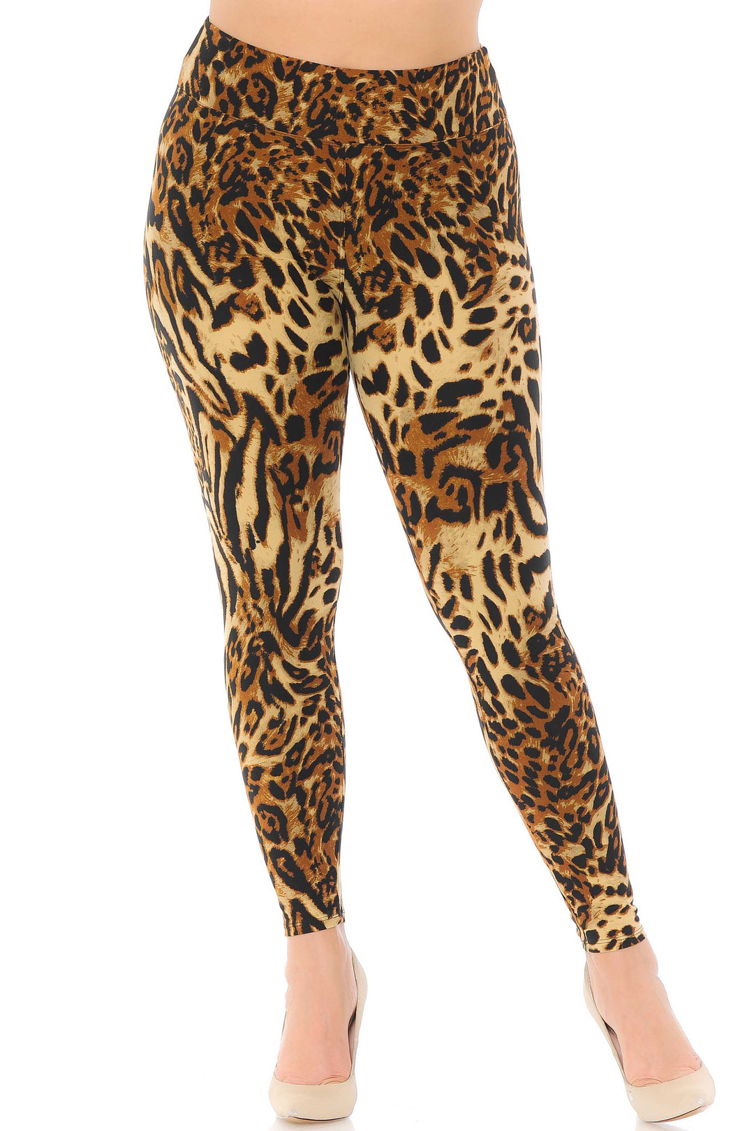 Buttery Smooth Predator Leopard High Waisted Plus Size Leggings