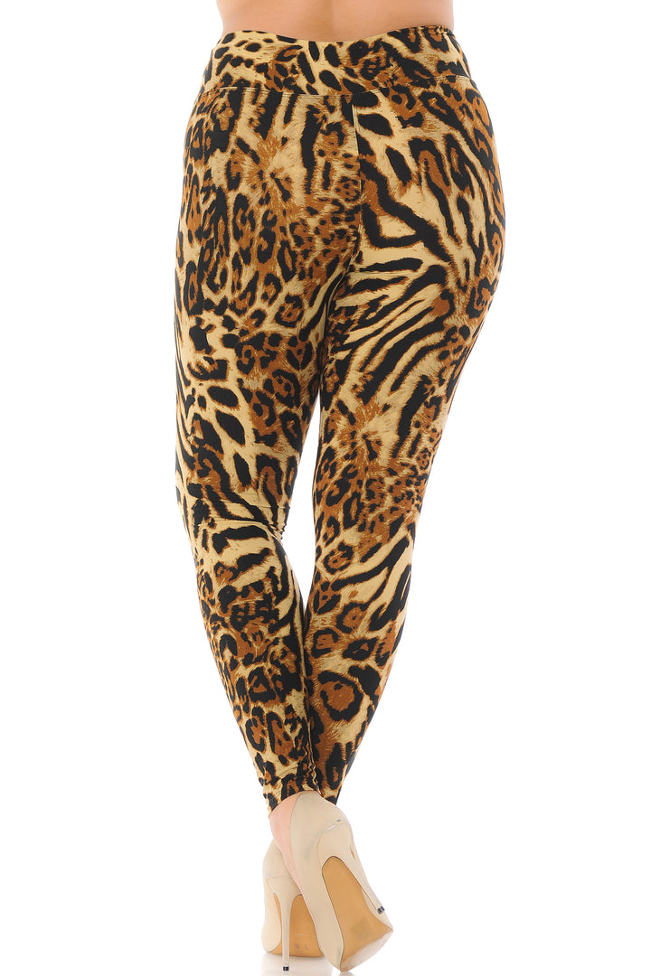 Buttery Smooth Predator Leopard High Waisted Plus Size Leggings