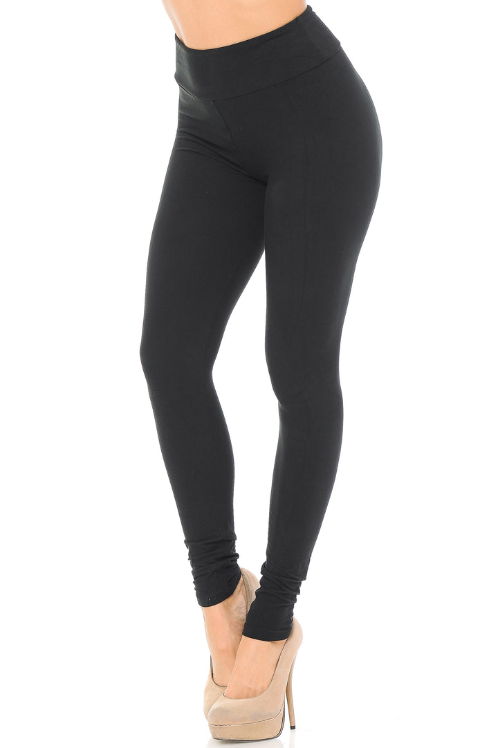 Buttery Smooth Basic Solid High Waisted Leggings - EEVEE - 3 Inch