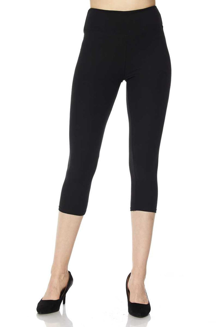 Buttery Smooth Basic Solid High Waisted Capris - 3 Inch - New Mix