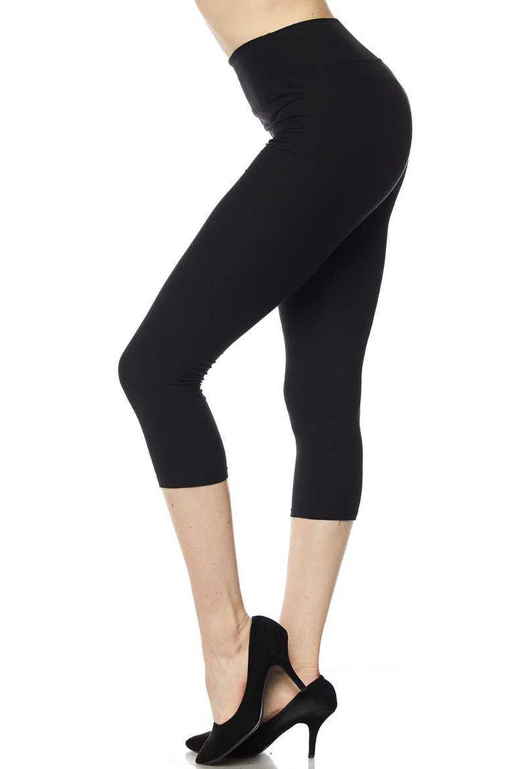 Buttery Smooth Basic Solid High Waisted Capris - 3 Inch - New Mix