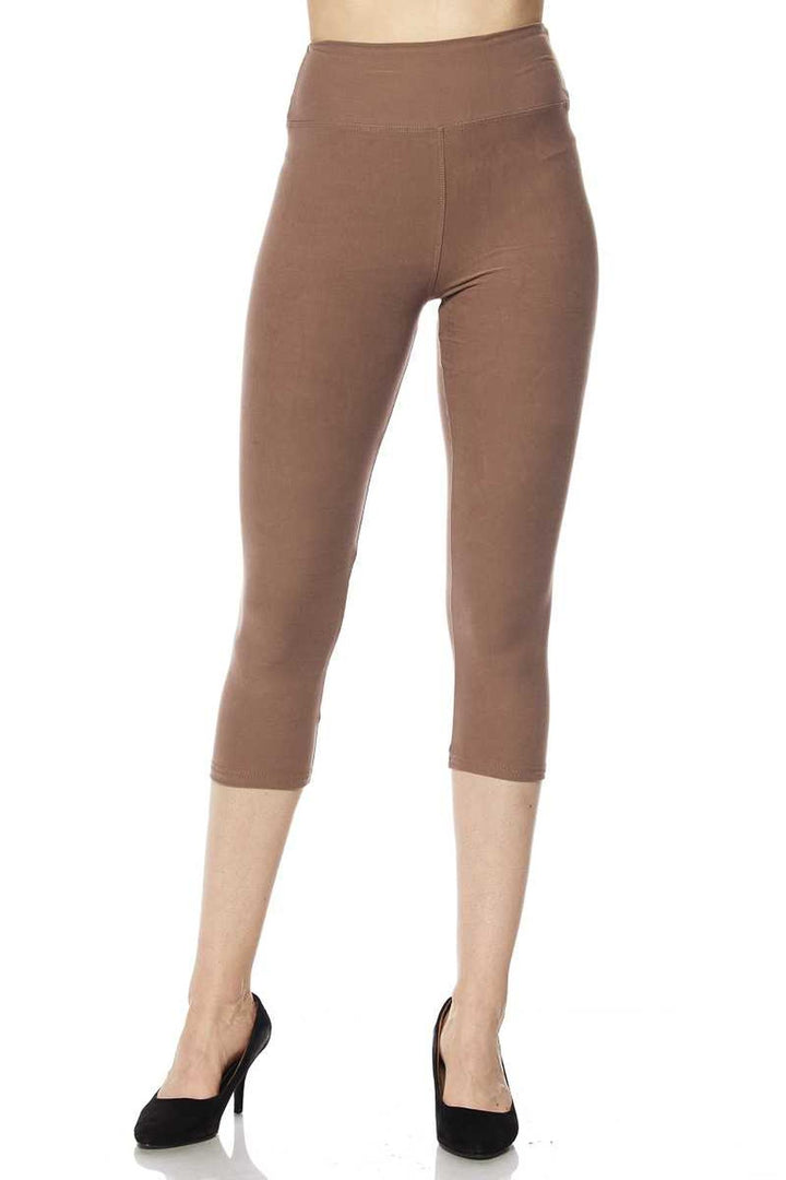 Buttery Smooth Basic Solid High Waisted Capris - 3 Inch - New Mix