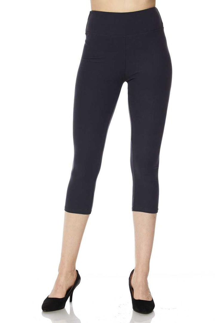 Buttery Smooth Basic Solid High Waisted Capris - 3 Inch - New Mix