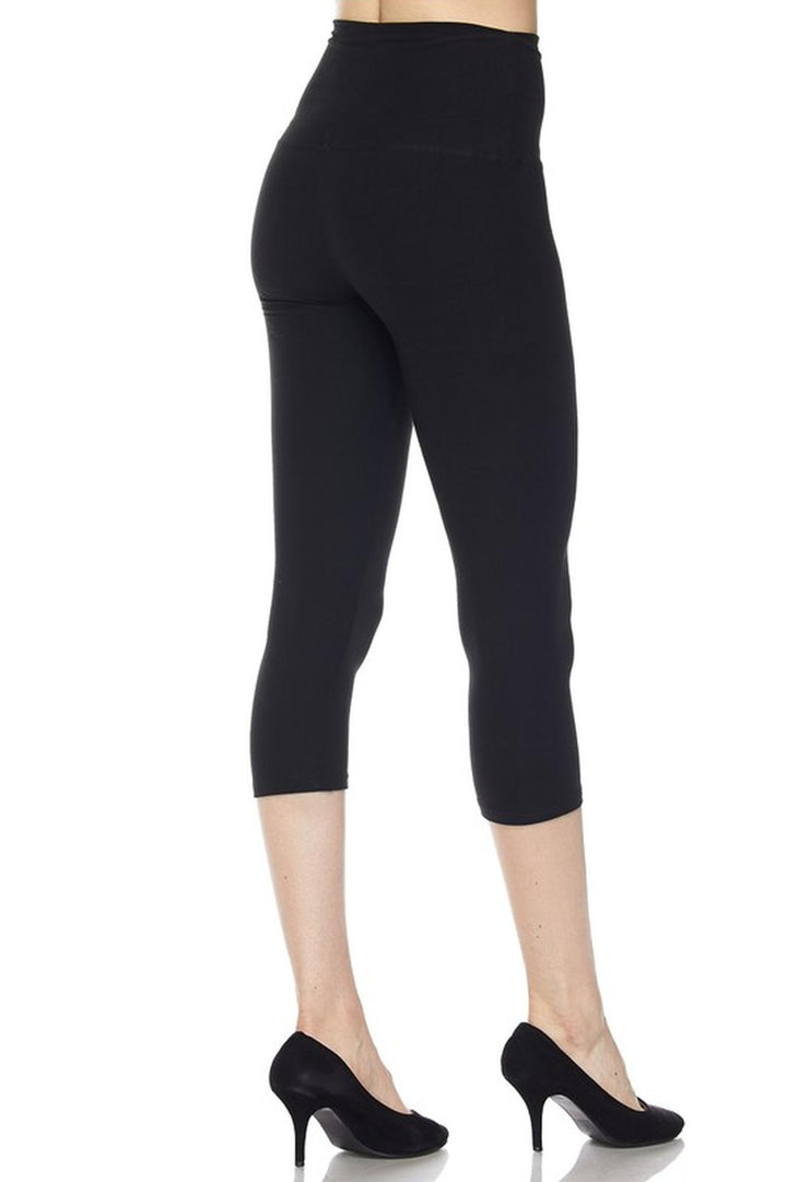 Buttery Smooth Basic Solid High Waisted Capris - 5 Inch - New Mix