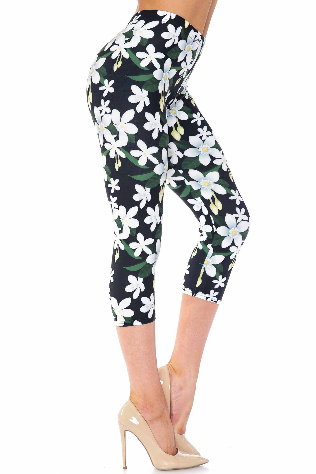 Creamy Soft Daisy Bloom Capris - USA Fashion