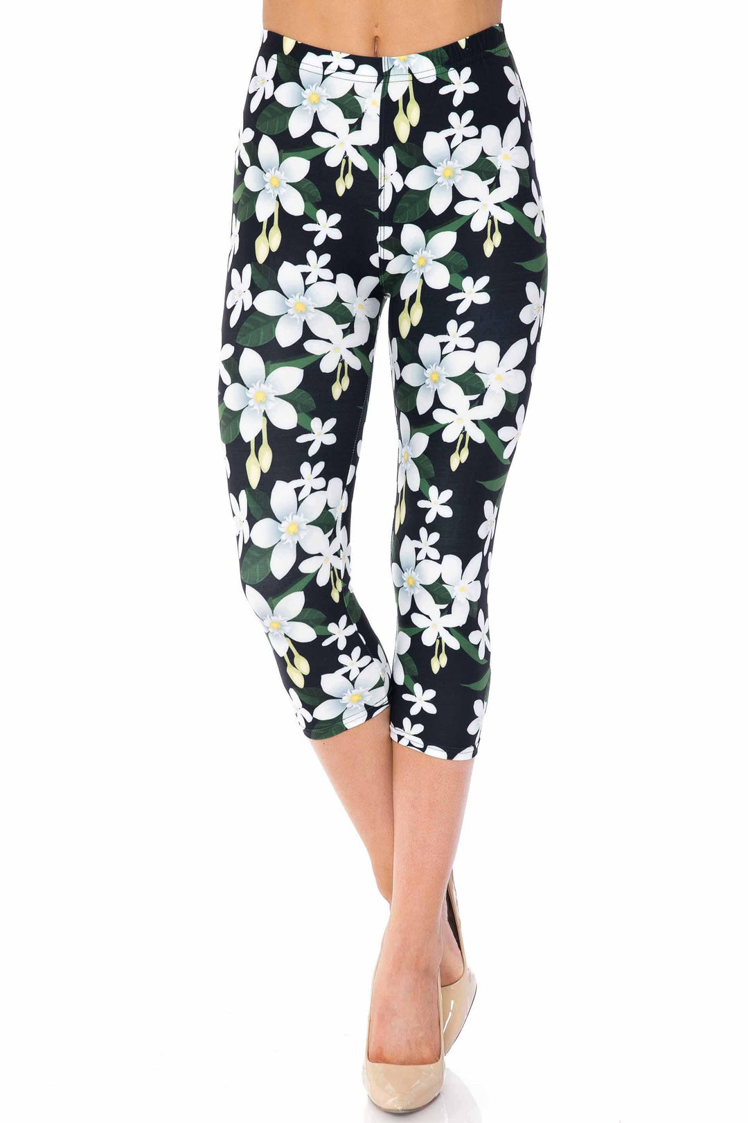 Creamy Soft Daisy Bloom Capris - USA Fashion