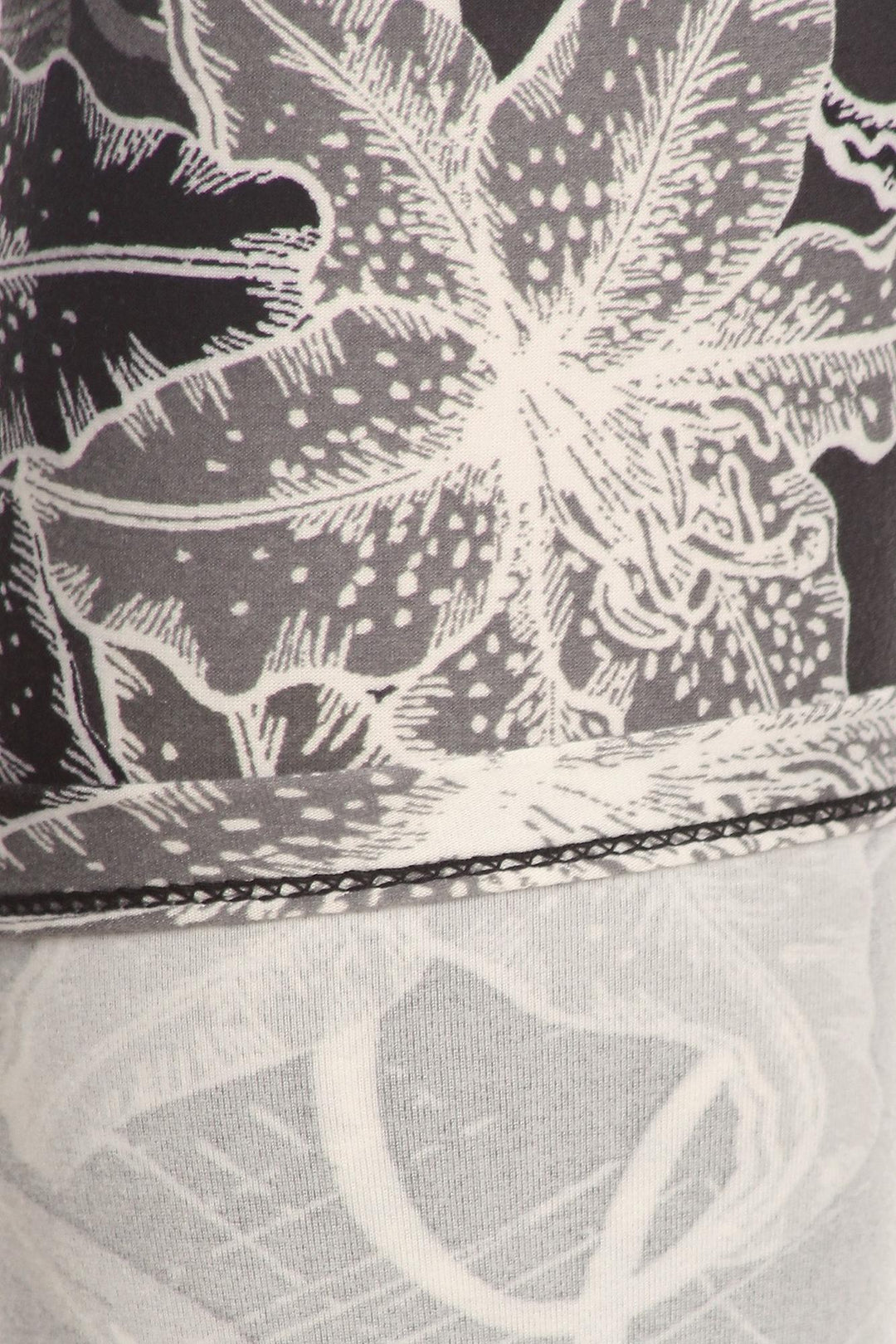 Buttery Smooth Scratchy Monochrome Leaf Leggings
