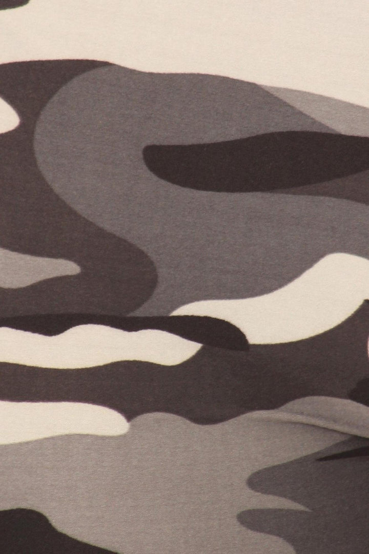 Buttery Smooth Charcoal Camouflage Leggings - EEVEE