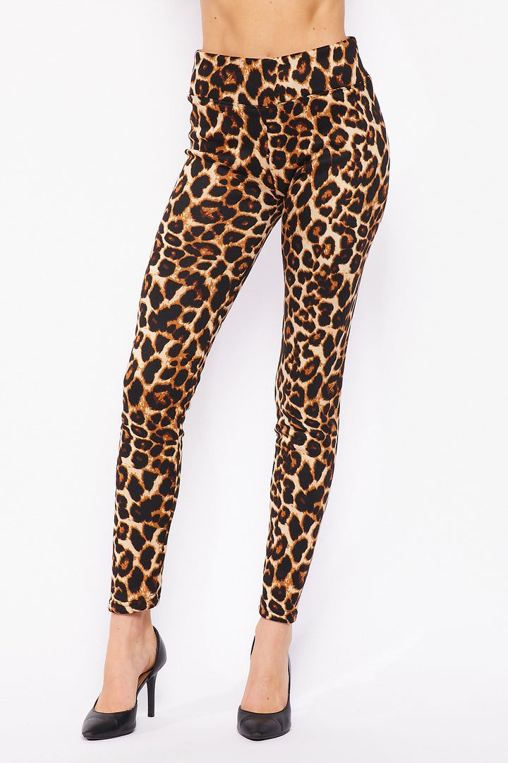 Buttery Smooth Bold and Beautiful High Waist Leopard Leggings - 3 Inch Waist