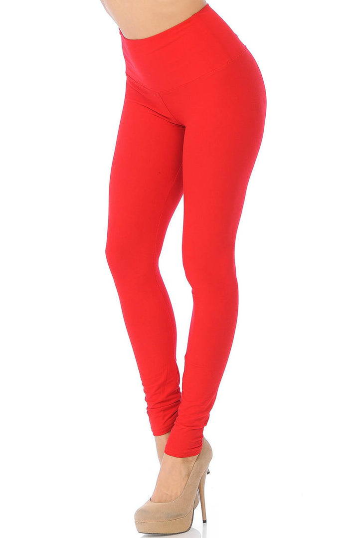Buttery Smooth Basic Solid High Waisted Leggings - 5 Inch - New Mix