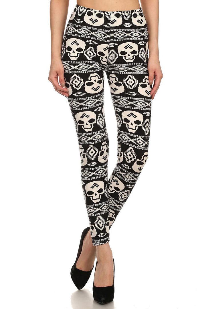 Buttery Smooth Skull Tribe Leggings