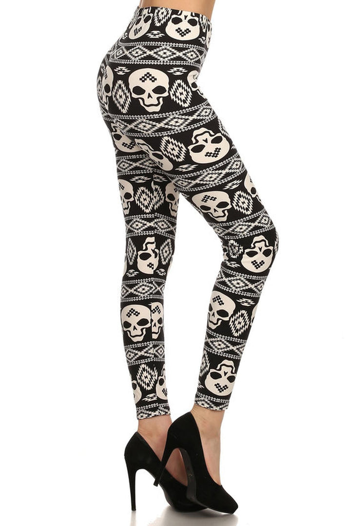Buttery Smooth Skull Tribe Leggings