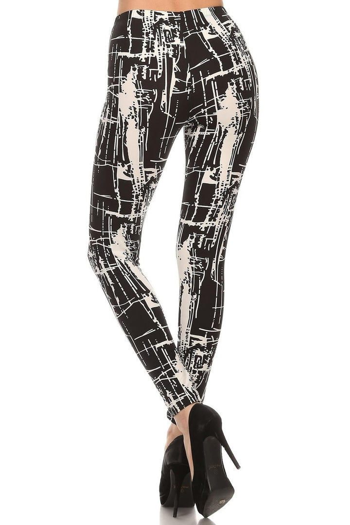 Buttery Smooth Splattered Lines Leggings