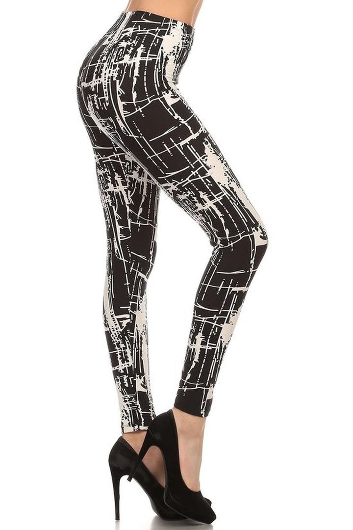 Buttery Smooth Splattered Lines Leggings