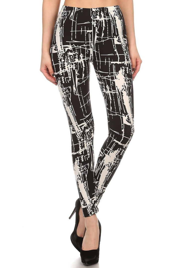 Buttery Smooth Splattered Lines Leggings
