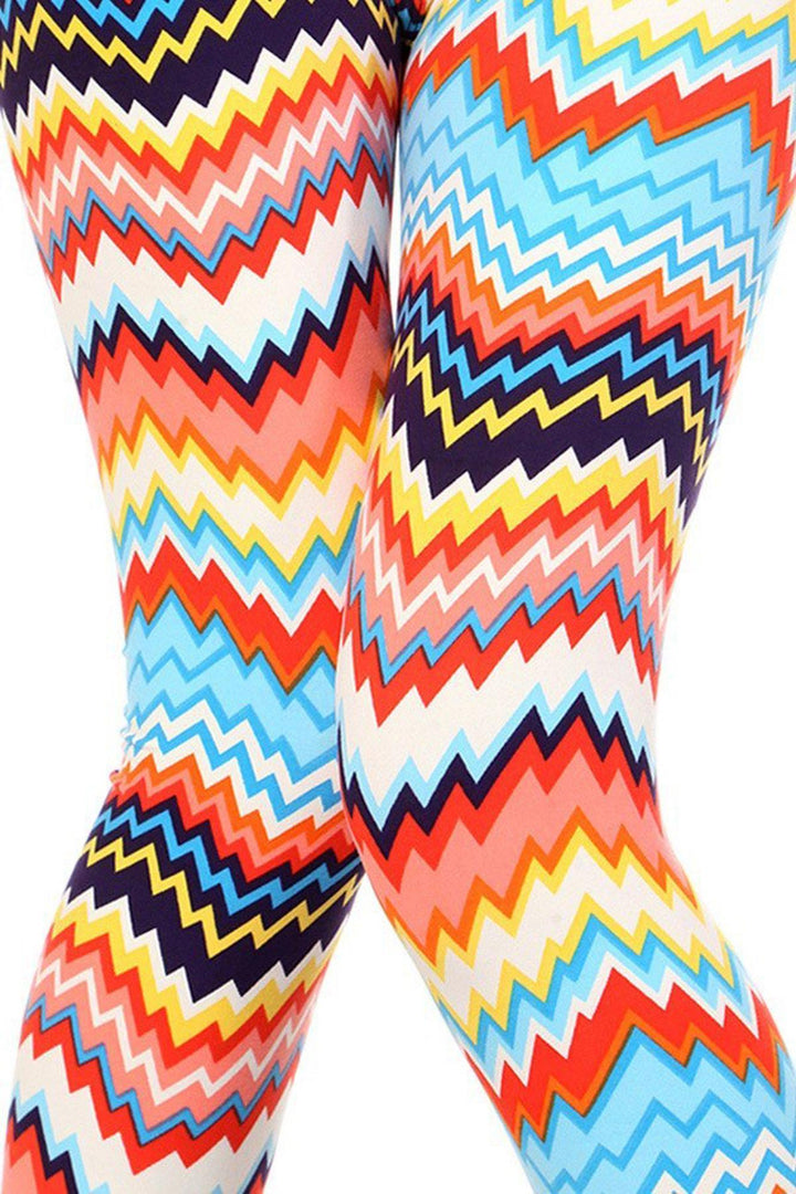 Buttery Smooth Colorful Chevron Surprise Leggings