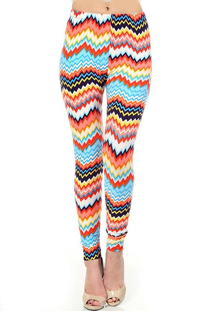 Buttery Smooth Colorful Chevron Surprise Leggings