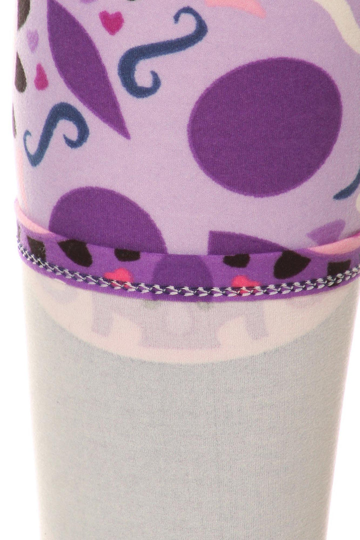 Buttery Smooth Violet Sugar Skulls Leggings