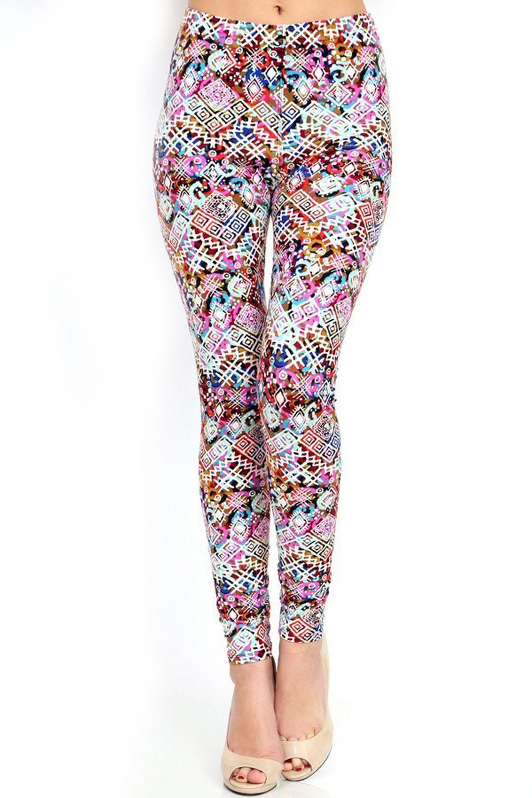 Buttery Smooth Colorful Tribal Madness Leggings