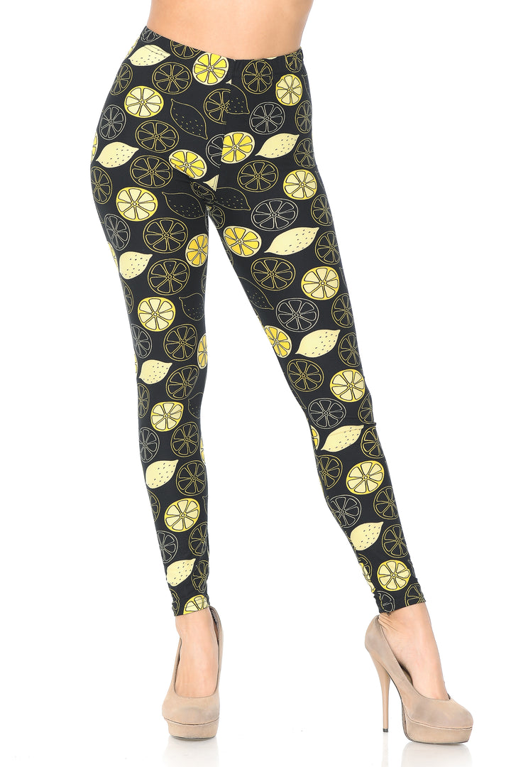 Buttery Smooth Juicy Summer Lemons  Leggings