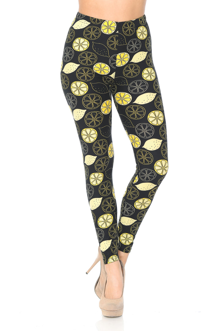 Buttery Smooth Juicy Summer Lemons  Leggings