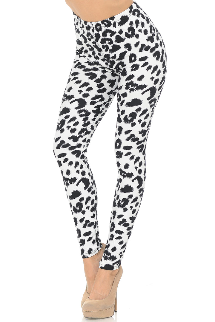 Buttery Smooth Ivory Spotted Leopard Leggings