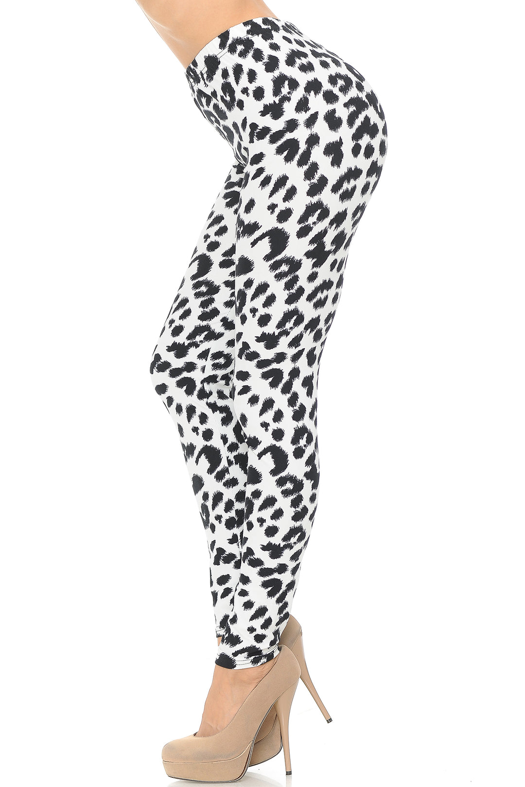 Buttery Smooth Ivory Spotted Leopard Leggings