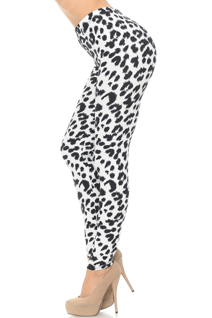 Buttery Smooth Ivory Spotted Leopard Leggings