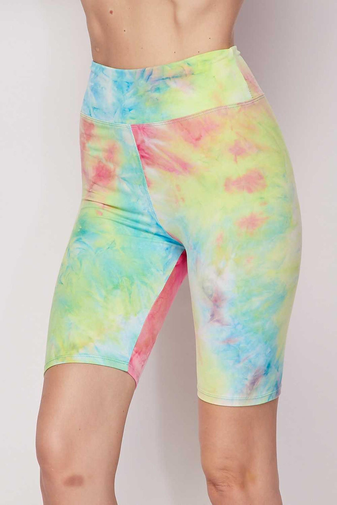 Buttery Soft Tie Dye High Waisted Biker Shorts - 3 Inch Waist