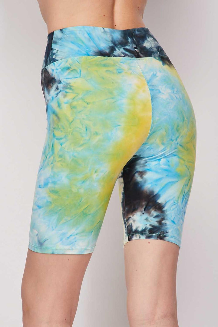 Buttery Soft Tie Dye High Waisted Biker Shorts - 3 Inch Waist