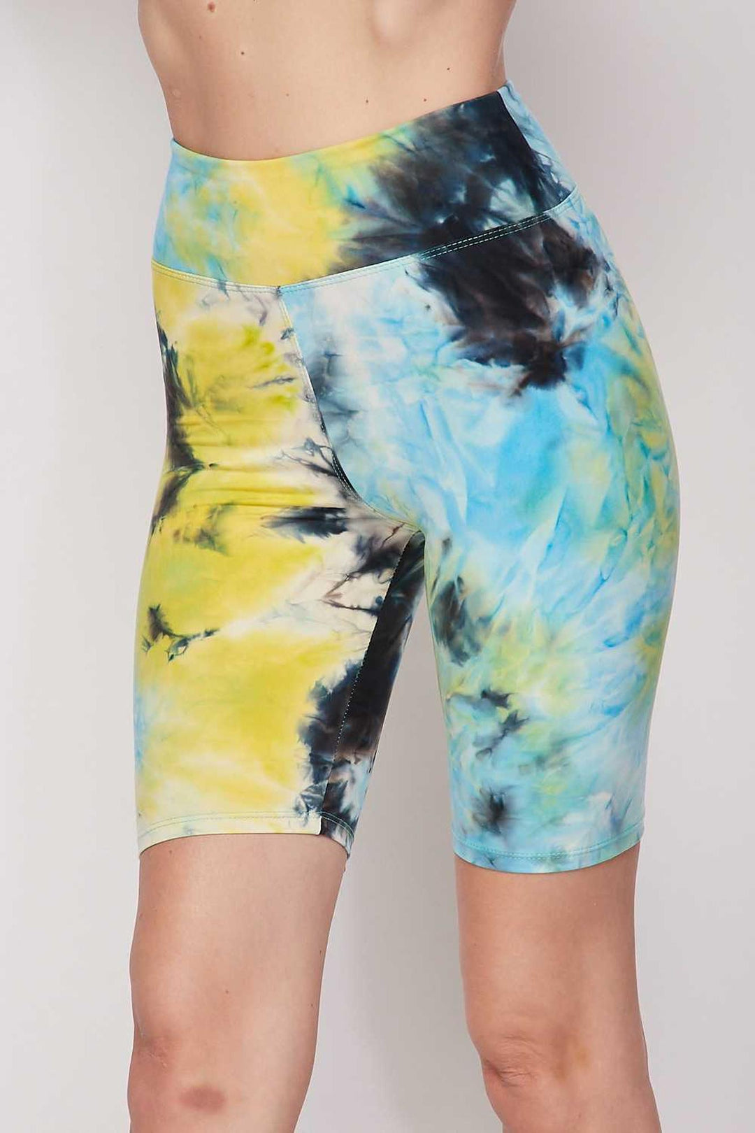 Buttery Soft Tie Dye High Waisted Biker Shorts - 3 Inch Waist